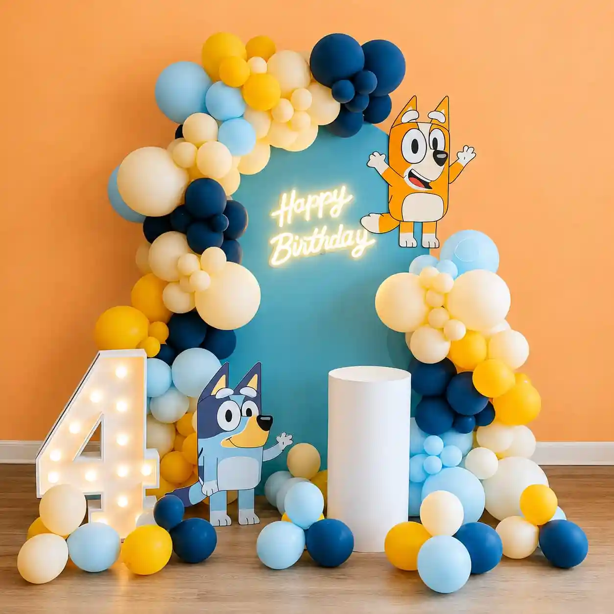 Bluey Balloon Arch Setup